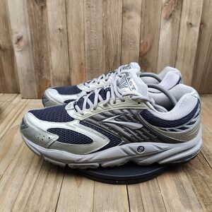 Brooks Beast 8 Mens Size 12.5 D Running Shoes Silver Navy Blue